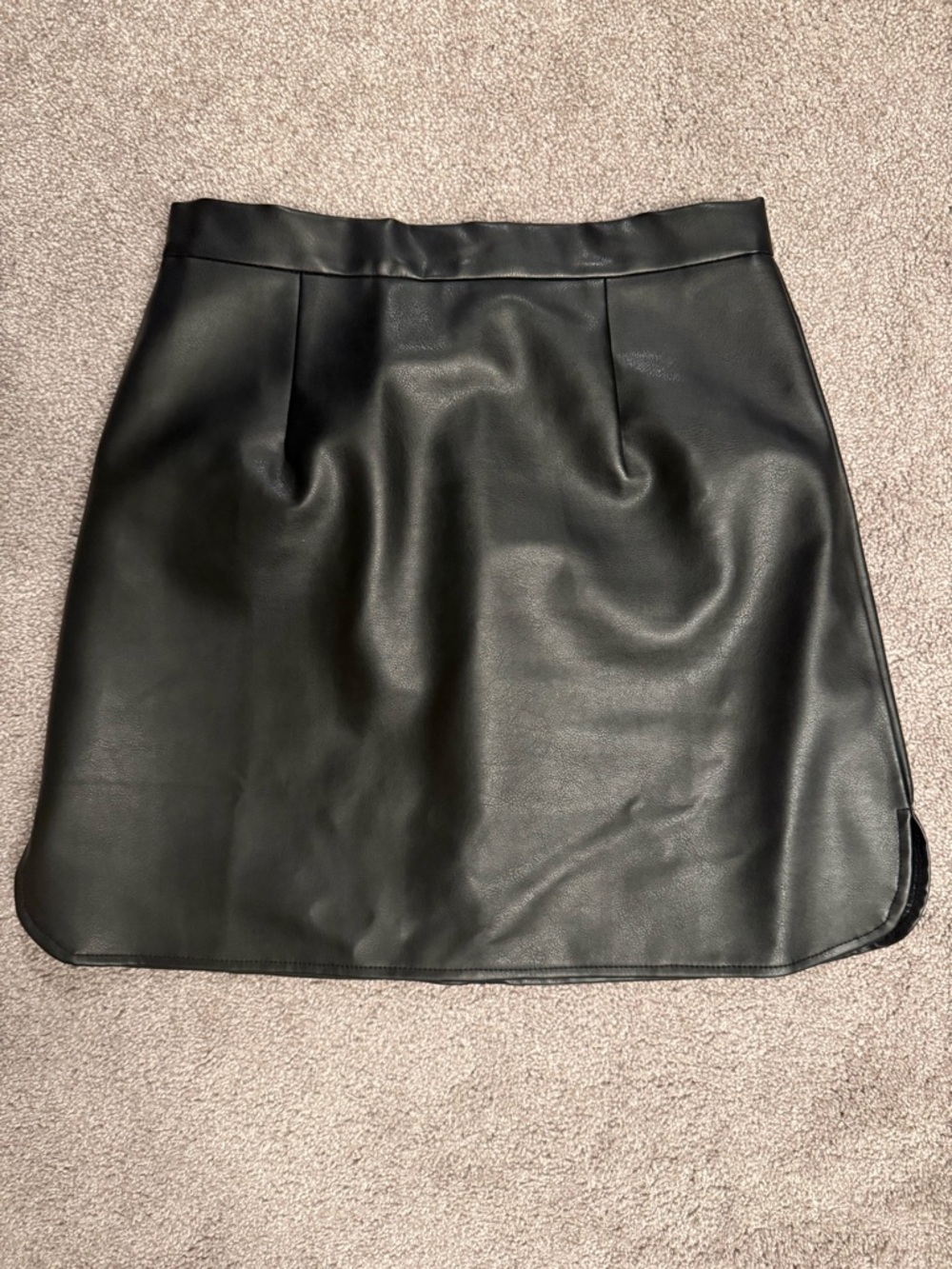 Hello Molly Black Faux Leather Mini Skirt